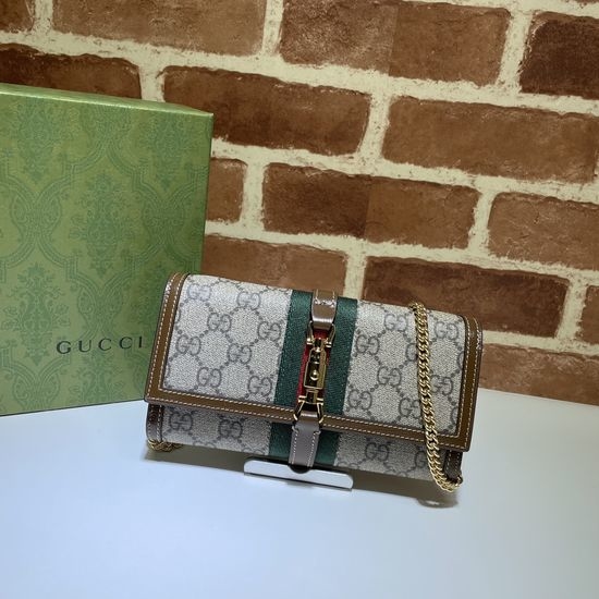 Gucci Brown PVC Chain Crossbody Bag 652681