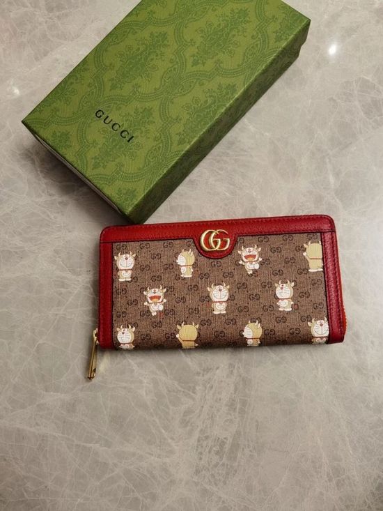 Gucci x Doraemon PVC Leather Zip Wallet 654540