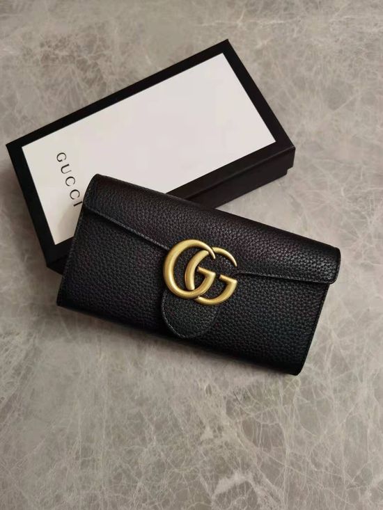 Gucci Premium Leather Long Wallet 400586