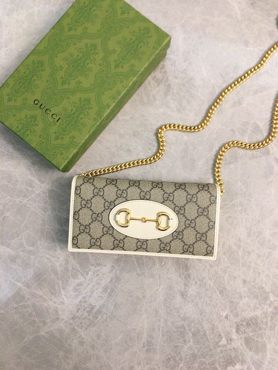 Gucci 1955 Horsebit Canvas Leather Card Holder 621892