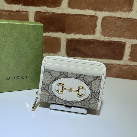 Gucci Short Wallet Beige PVC 658549