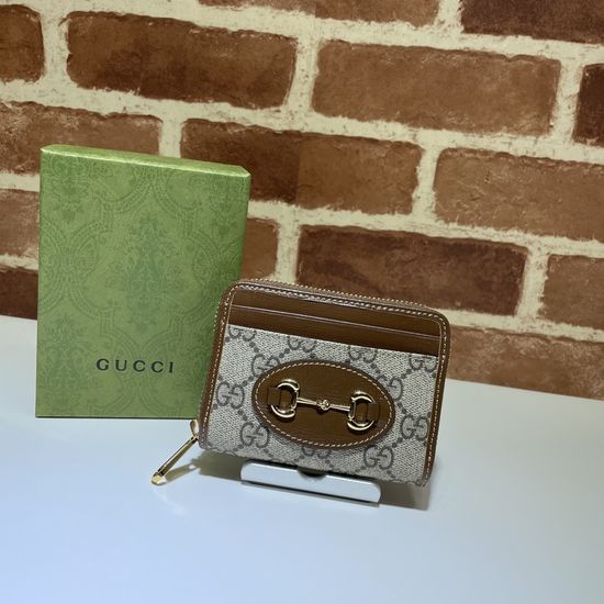 Gucci Short Wallet Brown PVC 658549