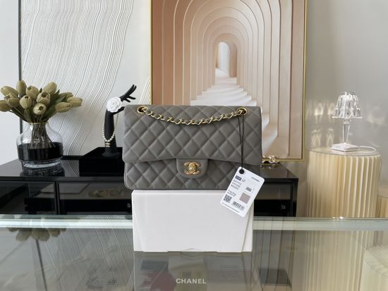 Chanel Classic Flap Caviar Leather Handbag 01112