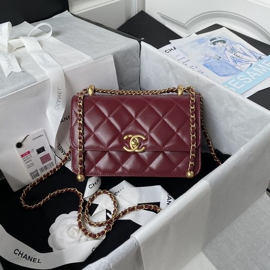 Chanel Mini Double Gold Ball Drawstring Bag AS2615