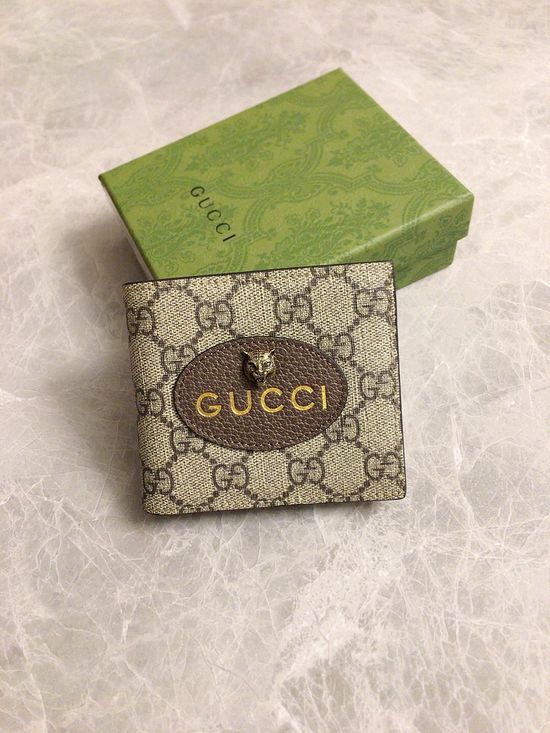 Gucci GG Supreme Tiger Pattern Short Wallet 473954
