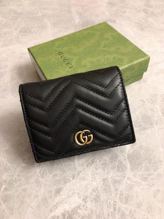 Gucci GG Marmont Matelasse Card Holder 466492