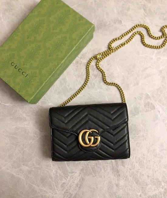 Gucci GG Marmont Mini Leather Chain Bag 474575