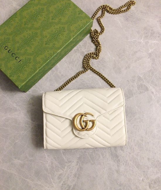 Gucci GG Marmont Quilted Mini Chain Bag 474575