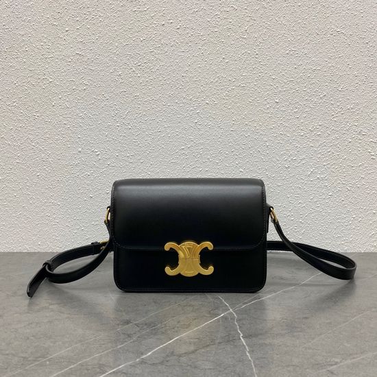 Celine Triomphe Black Leather Bag 188423
