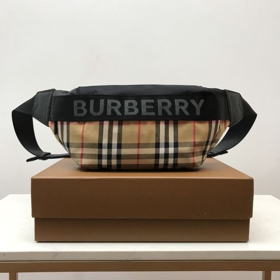 BURBERRY Nylon Waist Bag with Jacquard Logo 80101442