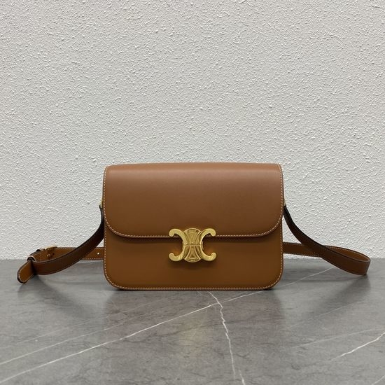 Celine Triomphe Classic Calfskin Suede Lined Shoulder Bag 187368