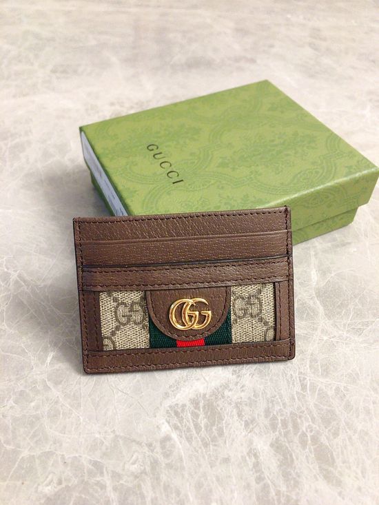 Gucci Ophidia Webbing Detail PVC Card Holder 523159