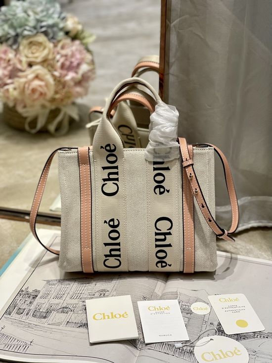 Chloe Woody Tote Bag with Strap 17797