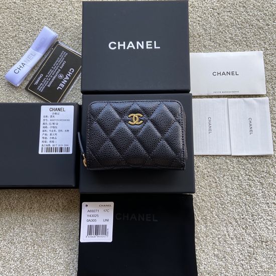 Chanel Grained Calfskin Wallet A69271 5897