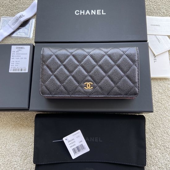 Chanel Grained Calfskin Wallet A80285