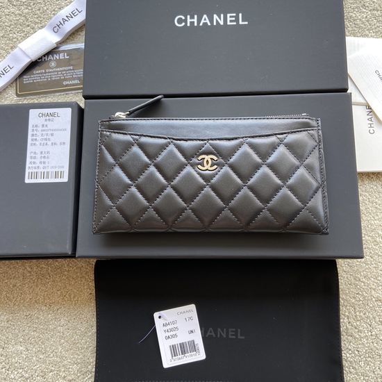 Chanel Wallet Lambskin Silver Hardware A84107