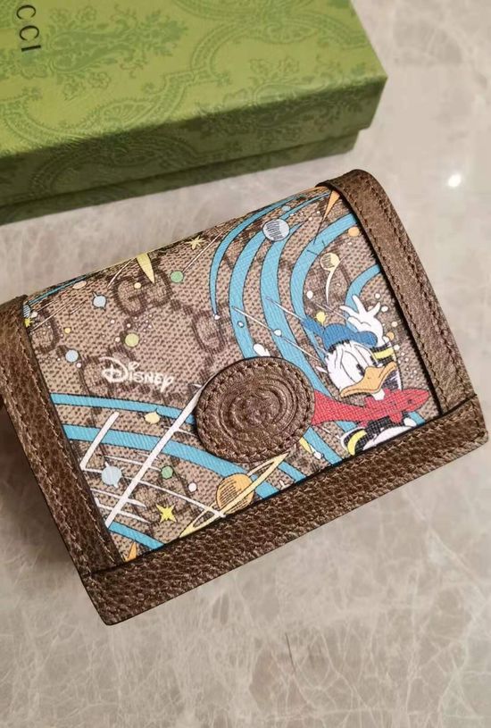 Gucci Donald Duck Leather Short Wallet 648121