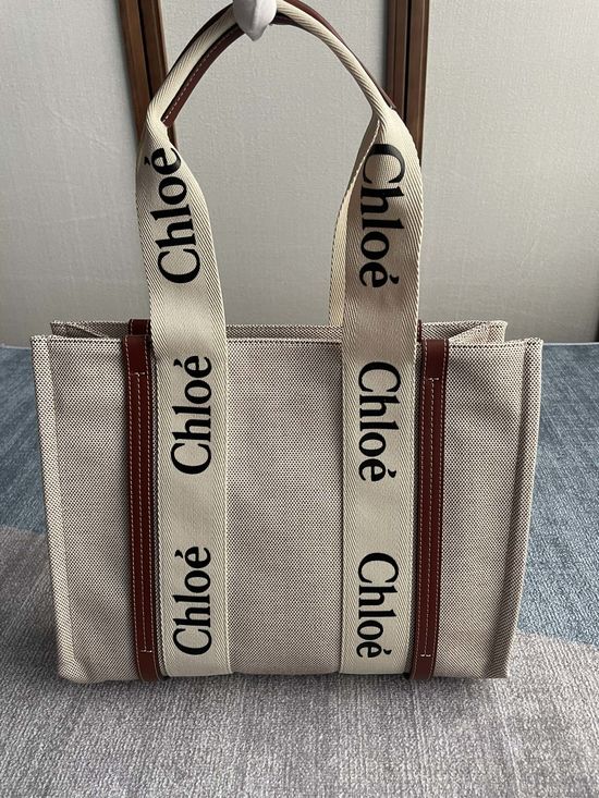 Chloe Woody Medium Tote Bag in Brown 6043