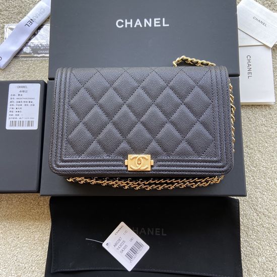 Chanel Full-Flap Grain Leather Bag A80287