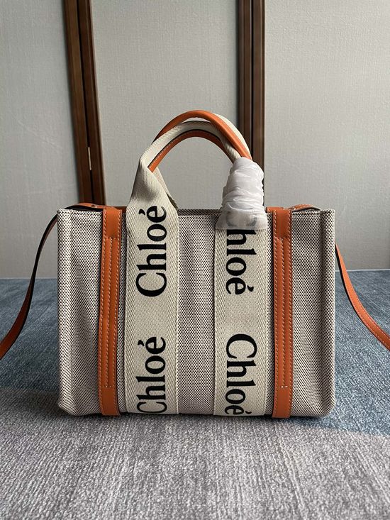 Chloe Woody Small Tote Bag with Shoulder Strap 6051
