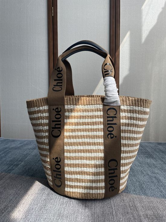 Chloe Large Woody Woven Basket Tote Bag 18089