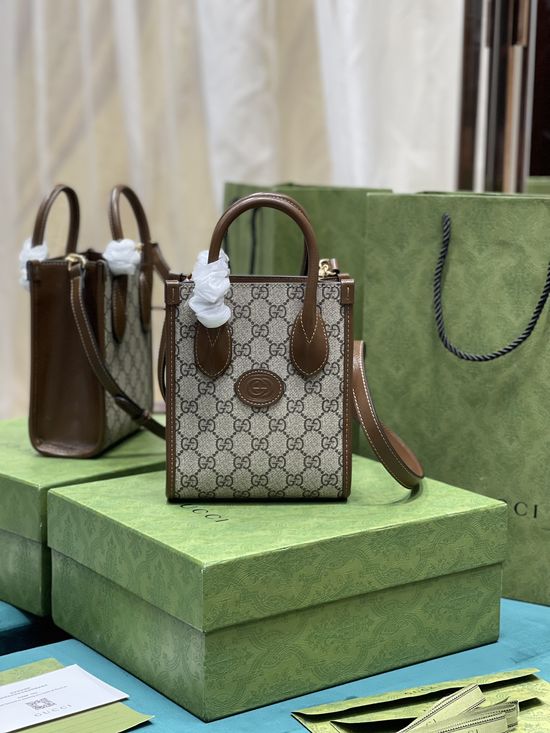 Gucci Retro Mini Tote Interlocking G Canvas Bag 671623