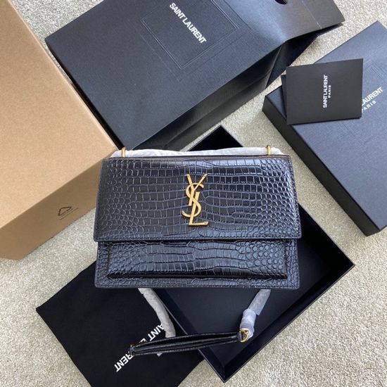 Yves Saint Laurent Sunset Crocodile Pattern Bag 442906