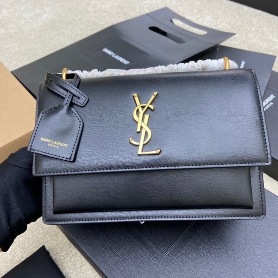 Yves Saint Laurent YSL Grained Leather Messenger Bag 442906