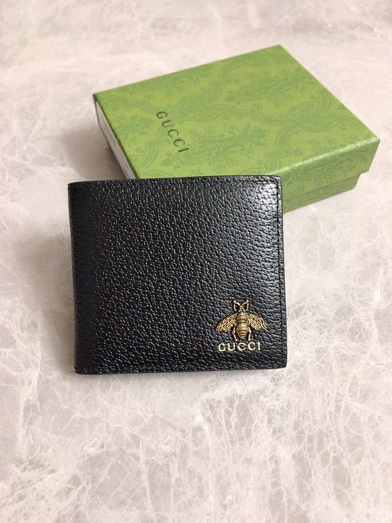 Gucci Animalier Leather Short Wallet 523664