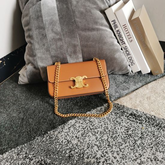 Celine Chain Shoulder Bag Tan 197993
