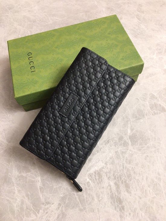 Gucci GG Embossed Tri-Fold Zip Wallet 449364