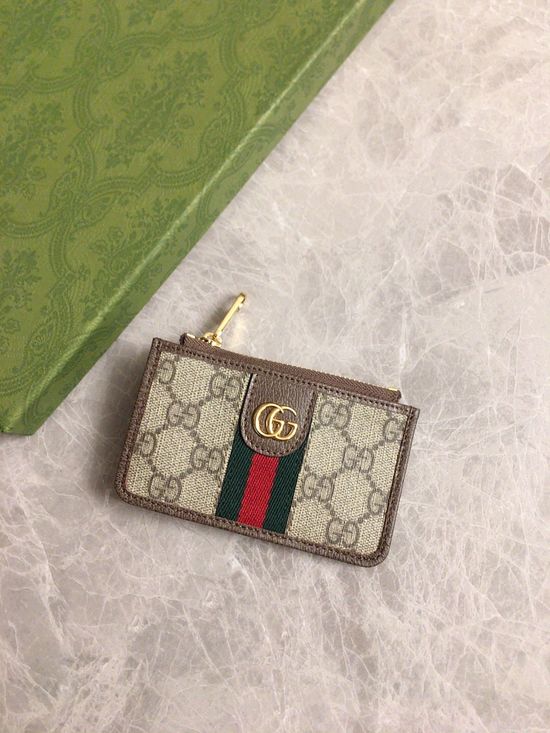 Gucci GG Supreme Canvas Card Holder 671723