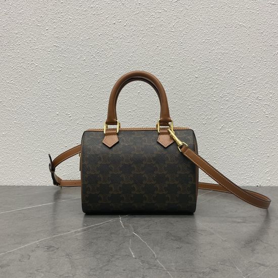 Celine Triomphe Canvas Small Boston Bag 197582