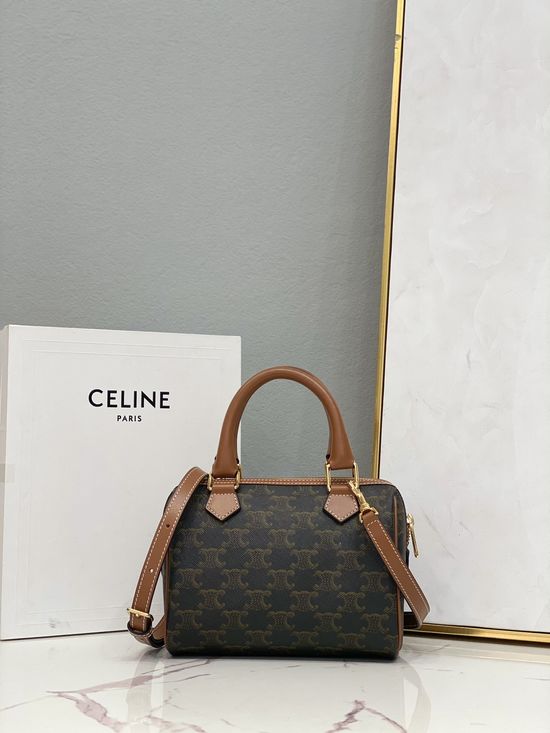 Celine TRIOMPHE CANVAS Boston Bag 197582