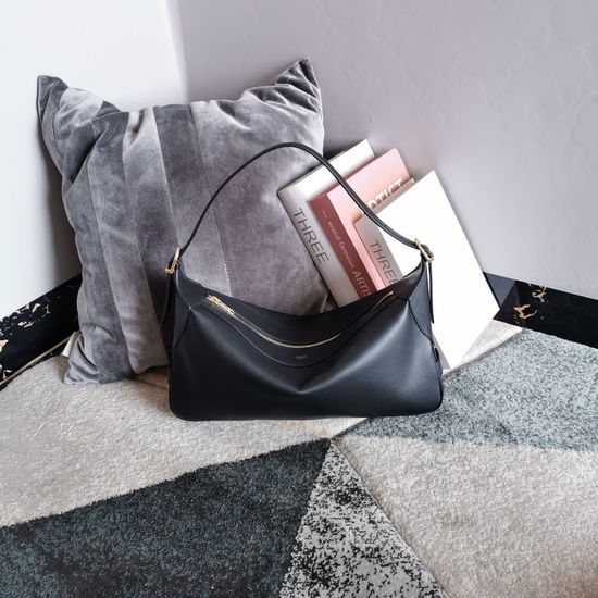 Celine Romy Plain Leather Shoulder Bag 197443