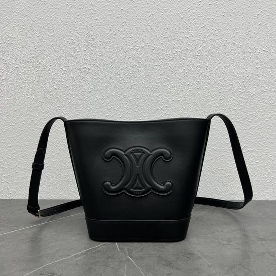 Celine CUIR Bucket Bag Triomphe Logo 198243
