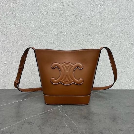 Celine CUIR Bucket Bag with Triomphe Logo 198243