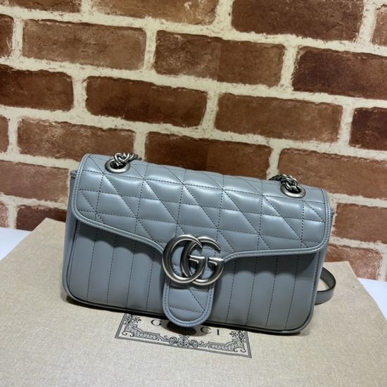 Gucci Grey Check Chain Shoulder Bag 443497