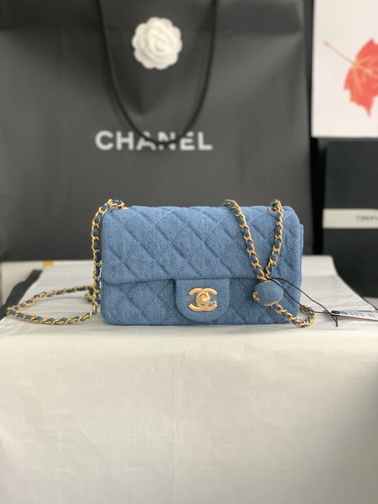 Chanel CF Denim Adjustable Shoulder Bag AS1787