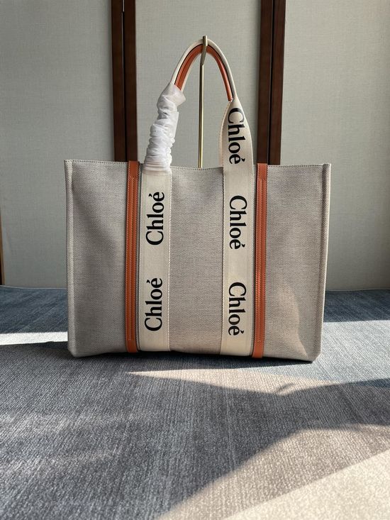 Chloe Woody Tote Large Canvas Bag 6044