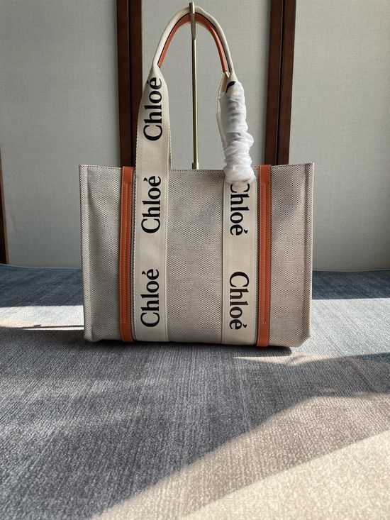 Chloe Woody Medium Tote Bag in Brown 6043