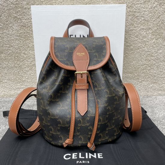Celine Mini Triomphe Canvas Backpack 197662
