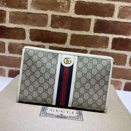Gucci Clutch Bag Two-tone Trim 598234