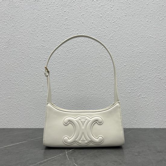 Celine Shoulder Bag Elegant Line 198153 White