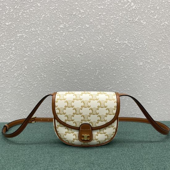 Celine Triomphe Besace Mini Saddle Printed Bag 196702