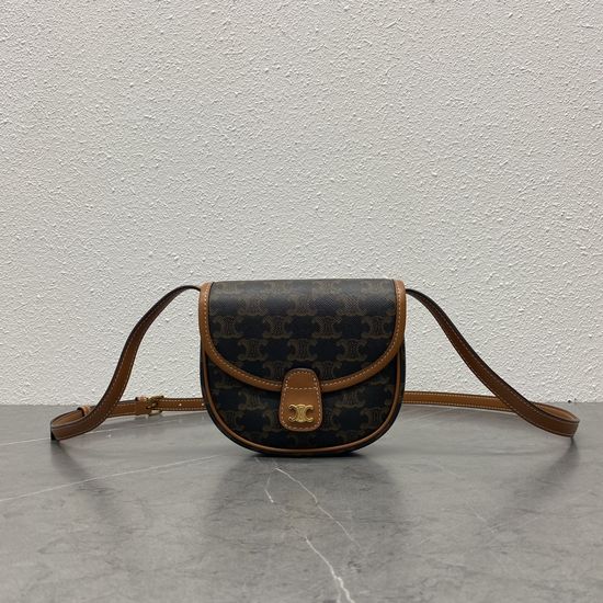 Celine TRIOMPHE BESACE Mini Saddle Bag 196702