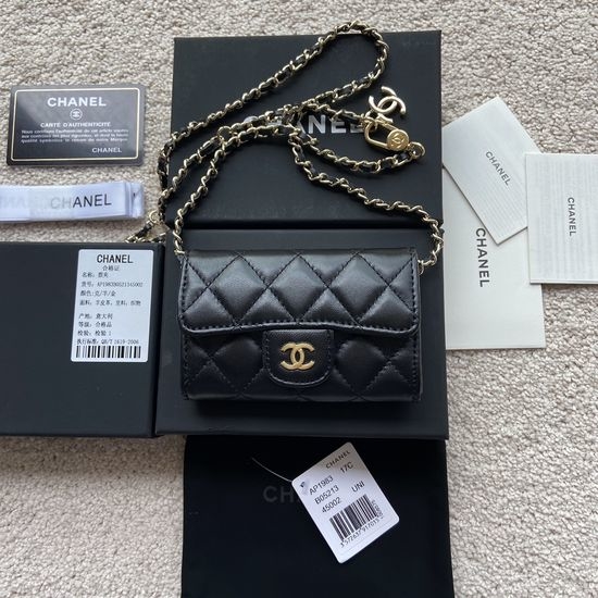 Chanel Chain Card Holder Lambskin AP1983