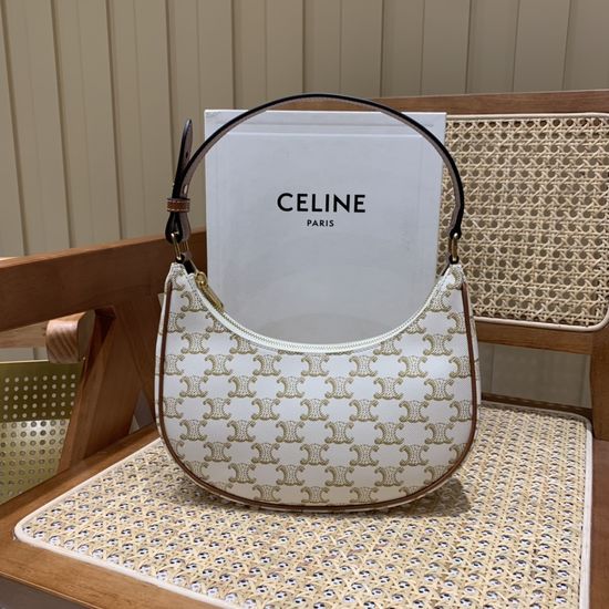 Celine AVA White Monogram Shoulder Bag 193952