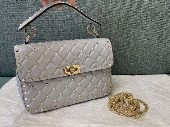 Valentino Classic Studded Lambskin Handbag 0123