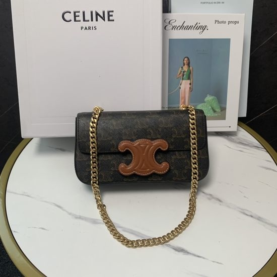 Celine Triomphe Chain Shoulder Bag 199242